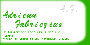 adrienn fabriczius business card